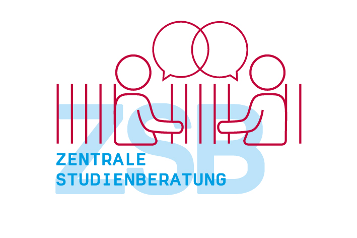 Strichzeichnung zwei Personen im Gespräch