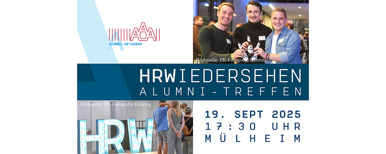 Ehemalige Studentinnen und Studenten bei einem Treffen an der Hochschule Ruhr West