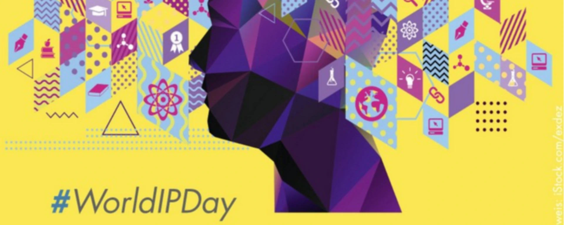 Grafik, die einen Kopf im Profil darstellt, der von verschiednen Icons umkreist wird