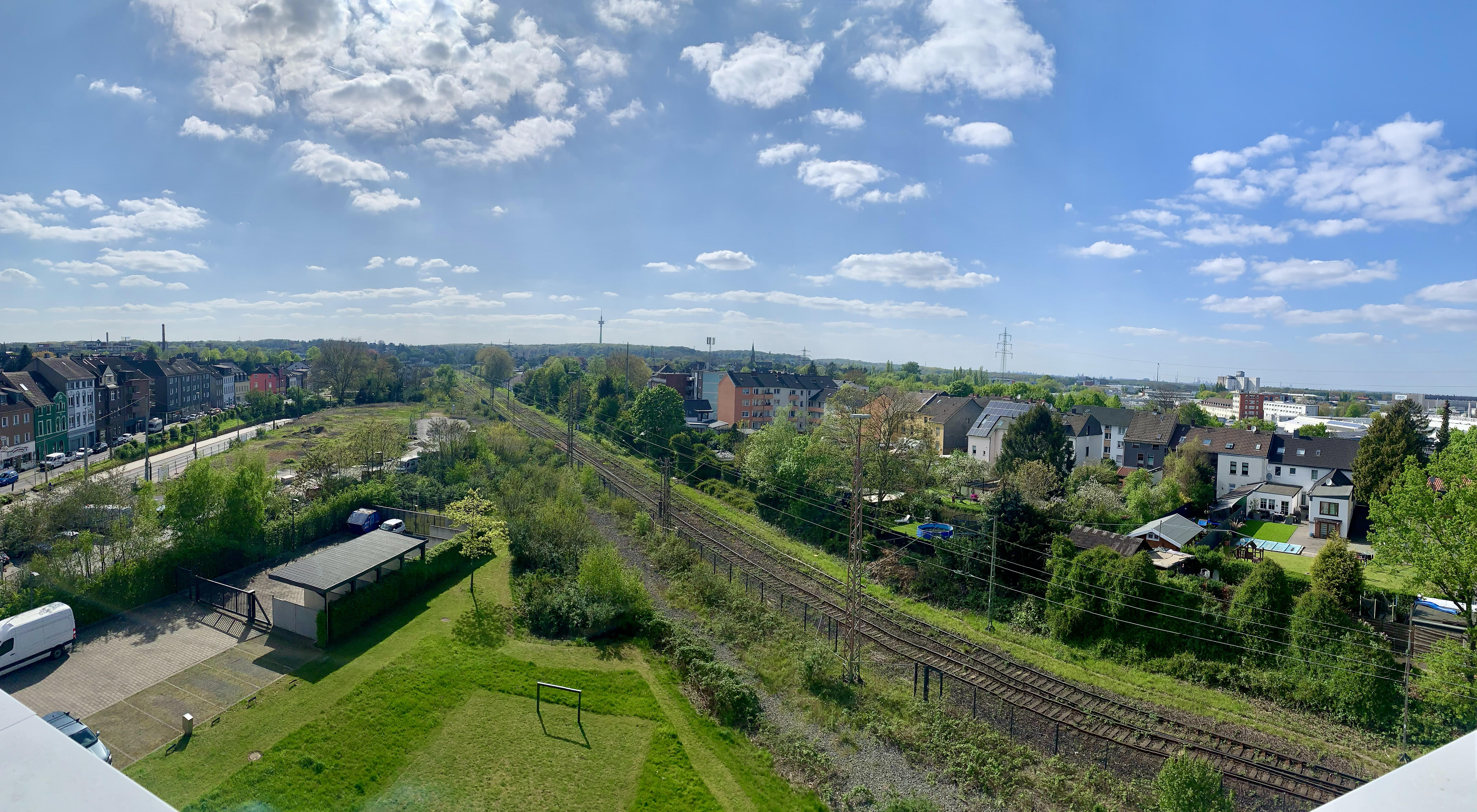Blick vom Dach des Mülheimer HRW Campus.