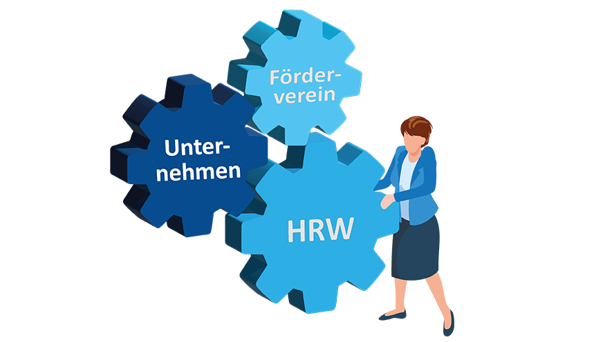 Grafik Kooperation HRW, Unternehmen, Förderverein