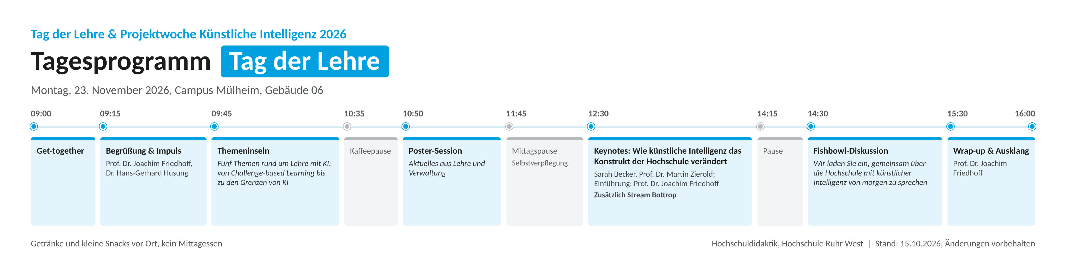 Tagesprogramm zum Tag der Lehre 2026